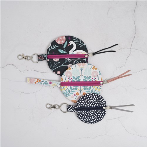 Naima Circle Coin Purse, Sewing Pattern PDF & Video Tutorial, 2 Sizes