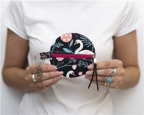Naima Circle Coin Purse, Sewing Pattern PDF & Video Tutorial, 2 Sizes