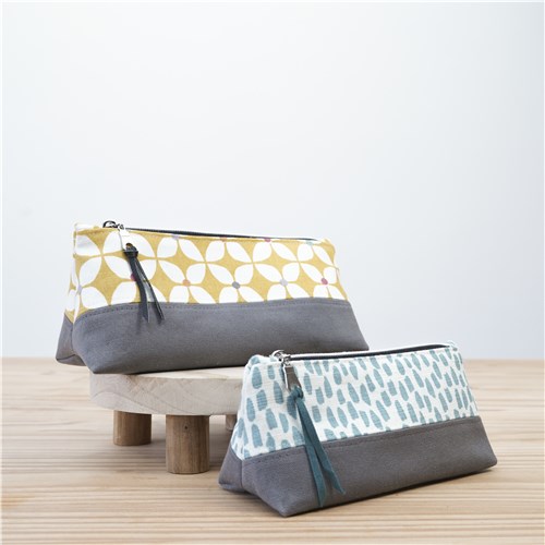 Nora Zipper Pouch,PDF Sewing Pattern & Video Tutorial, Beginner Cosmetic & Toiletry Bag, 3 Sizes