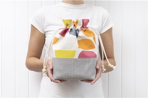 Pippa Drawstring Bag, Sewing Pattern PDF & Video Tutorial, Beginner Project Bag, 3 Sizes