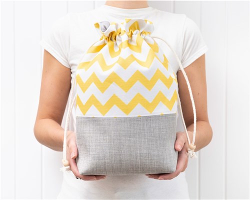 Pippa Drawstring Bag, Sewing Pattern PDF & Video Tutorial, Beginner Project Bag, 3 Sizes
