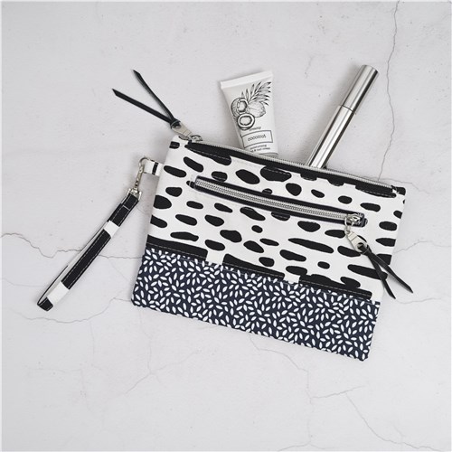 Ria Wristlet Pouch, PDF Sewing Pattern & Video Tutorial, Beginner Zipper Pouch, 2 Sizes