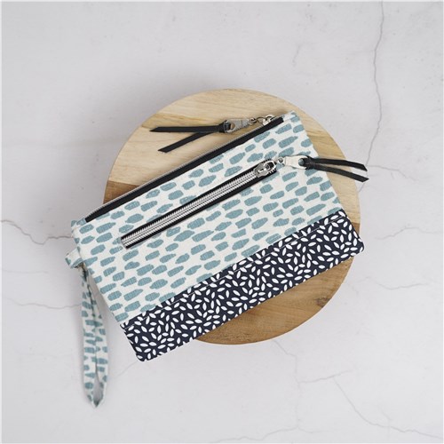 Ria Wristlet Pouch, PDF Sewing Pattern & Video Tutorial, Beginner Zipper Pouch, 2 Sizes