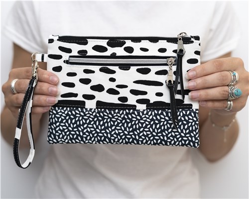 Ria Wristlet Pouch, PDF Sewing Pattern & Video Tutorial, Beginner Zipper Pouch, 2 Sizes
