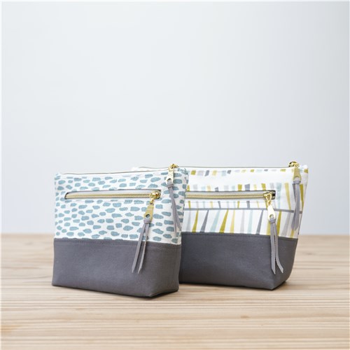 Ayah Boxy Pencil Case, PDF Sewing Pattern & Video Tutorial, Beginner Zipper Pouch, 2 Sizes