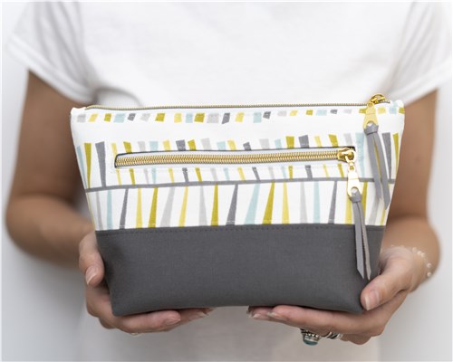 Ayah Boxy Pencil Case, PDF Sewing Pattern & Video Tutorial, Beginner Zipper Pouch, 2 Sizes