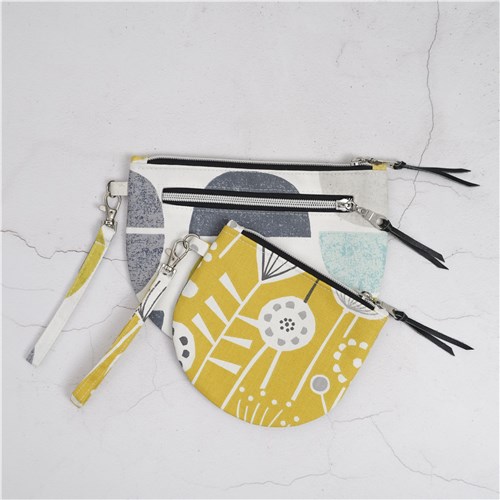 Brooke Wristlet Pouch, PDF Sewing Pattern & Video Tutorial, Beginner Zipped Clutch Bag, 2 Sizes