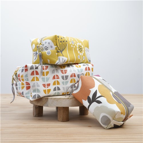 Demi Boxy Pouch, PDF Sewing Pattern & Video Tutorial, Beginner Cosmetic Bag, 3 Sizes