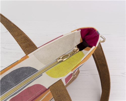 Eden Zipped Tote Bag, PDF Sewing Pattern & Video Tutorial, Beginner Handbag, 2 Sizes