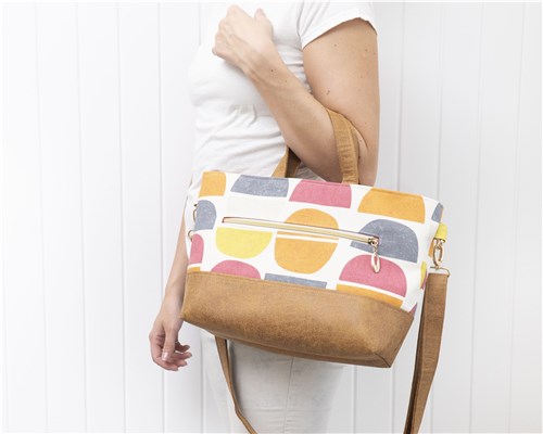 Eden Zipped Tote Bag, PDF Sewing Pattern & Video Tutorial, Beginner Handbag, 2 Sizes