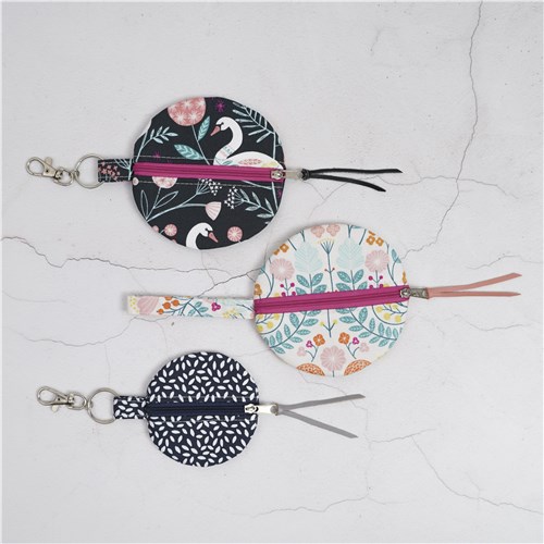 Naima Circle Coin Purse, Sewing Pattern PDF & Video Tutorial, 2 Sizes Naima Circle Coin Purse, Sewing Pattern PDF & Video Tutorial, 2 Sizes