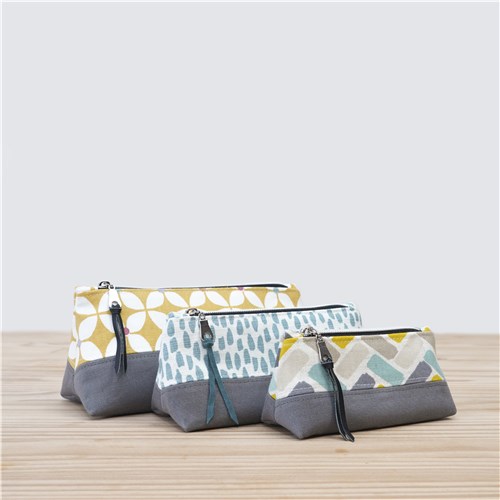 Nora Zipper Pouch,PDF Sewing Pattern & Video Tutorial, Beginner Cosmetic & Toiletry Bag, 3 Sizes