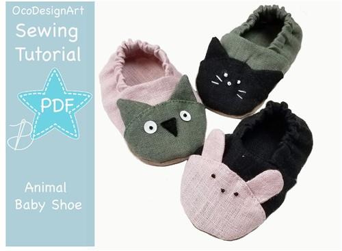 Animal Baby Shoe PDF Sewing Pattern Animal Baby Shoe PDF Sewing Pattern