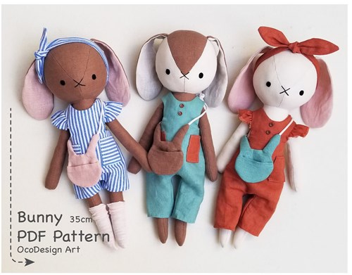 Bunny stuffed animal sewing pattern Bunny stuffed animal sewing pattern