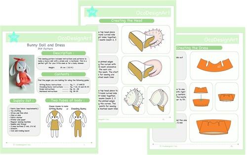 PDF Bunny Sewing Pattern & Tutorial