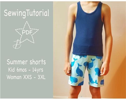 Summer Shorts PDF Sewing Pattern Summer Shorts PDF Sewing Pattern