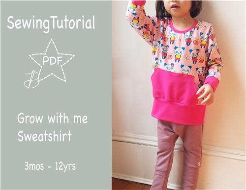 Sweatshirt PDF Sewing Pattern Sweatshirt PDF Sewing Pattern