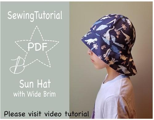 Wide Brim Sun Hat PDF Sewing Pattern Wide Brim Sun Hat PDF Sewing Pattern