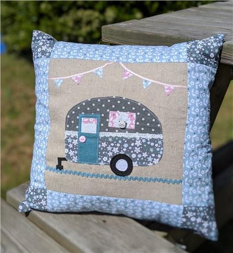 Caravan Applique Cushion Sewing PDF Pattern