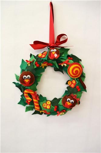 Christmas Felt Wreath Sewing PDF Pattern Christmas Felt Wreath Sewing PDF Pattern