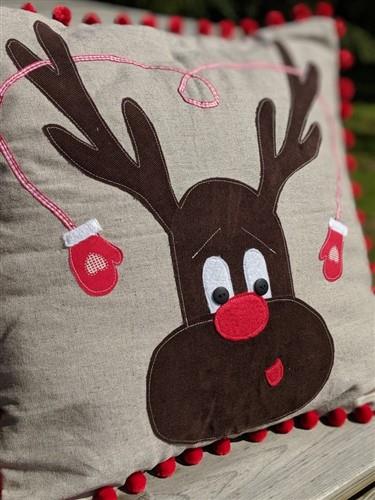 Applique Reindeer cushion Sewing PDF Pattern