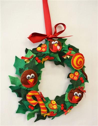 Christmas Felt Wreath Sewing PDF Pattern