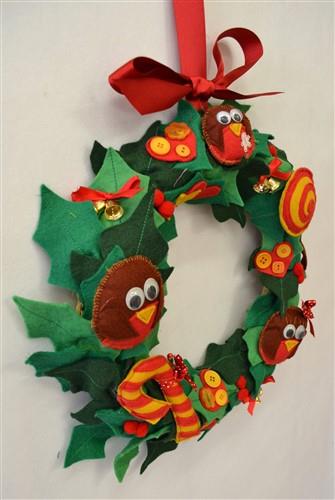 Christmas Felt Wreath Sewing PDF Pattern