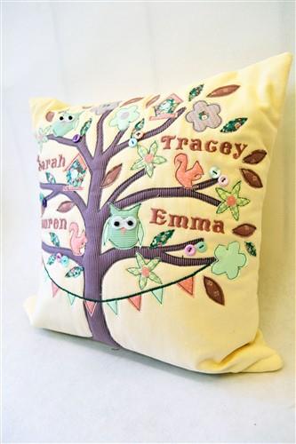Family Tree Applique Cushion Sewing PDF Patterns