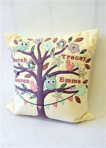 Family Tree Applique Cushion Sewing PDF Patterns