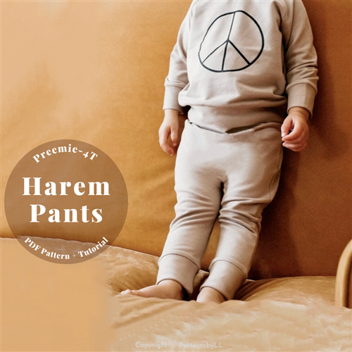 Baby Harem Pants PDF Sewing Pattern Baby Harem Pants PDF Sewing Pattern