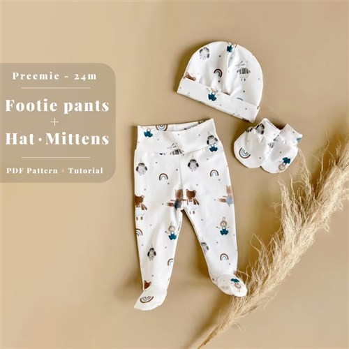 Footie Pants & Hats PDF Clothing Pattern Footie Pants & Hats PDF Clothing Pattern
