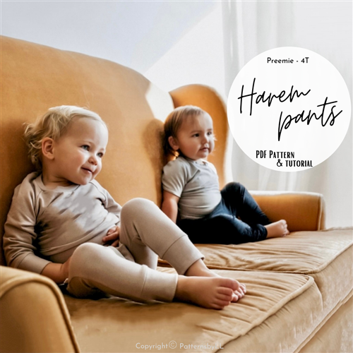 Baby Harem Pants PDF Sewing Pattern