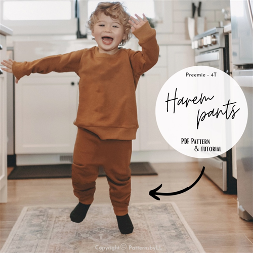 Baby Harem Pants PDF Sewing Pattern