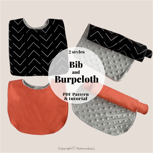 Baby Bib & Burp Cloths PDF Sewing Pattern
