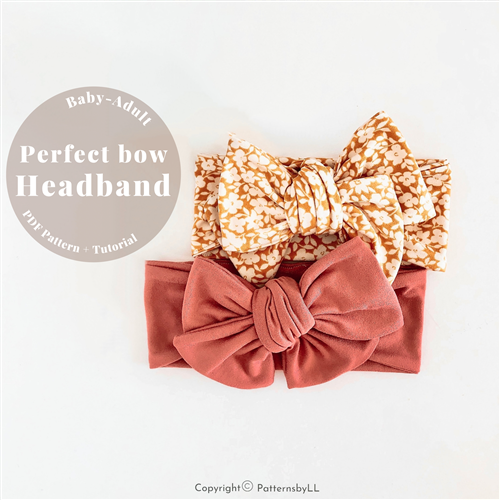 Perfect Bow headband PDF Sewing Pattern