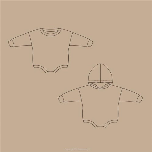 Sweatshirt Romper PDF Clothing Pattern