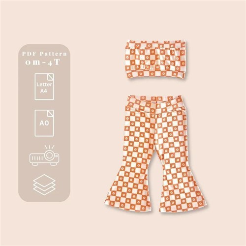 Tube Top & Flare Pants PDF Clothing Pattern