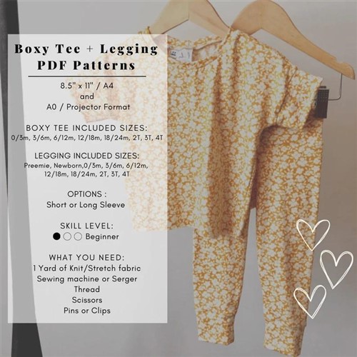 Boxy Tee & Leggings PDF Clothing Pattern
