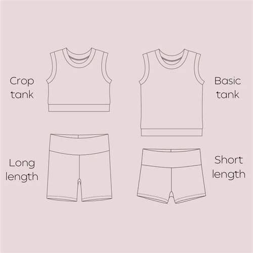 Tank Top & Biker Shorts PDF Clothing Pattern