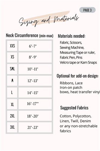 Dog Bandana Harness and Pet Collar PDF patterns