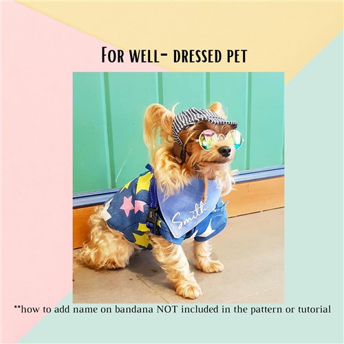 Pet Scarf Bandana PDF Digital Sewing Pattern
