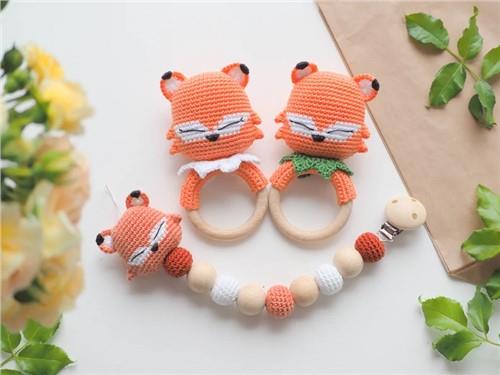 Crochet Fox rattleteether PDF Sewing Pattern