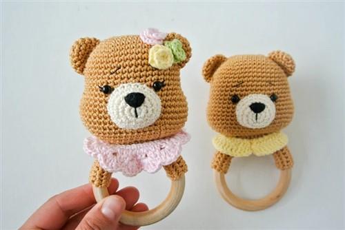 Crochet Bear RattleTeether PDF Sewing Pattern