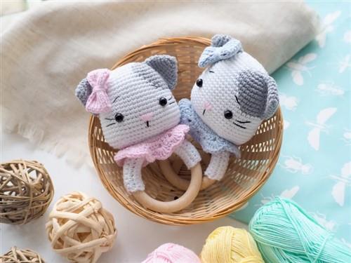 Crochet Cat teetherrattle PDF Sewing Pattern