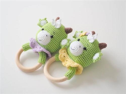 Crochet Dino TeetherRattle