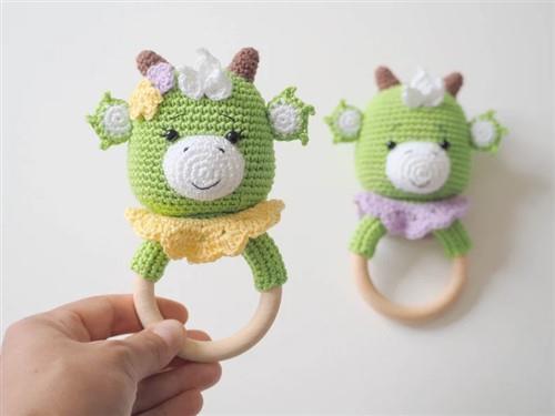 Crochet Dino TeetherRattle