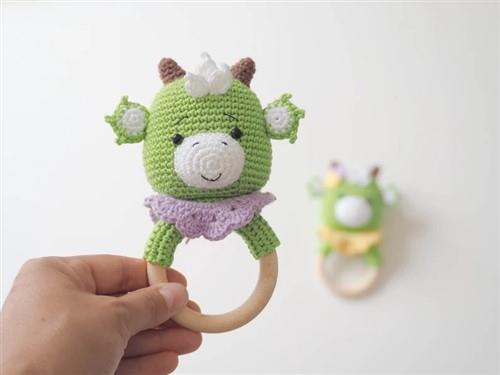 Crochet Dino TeetherRattle