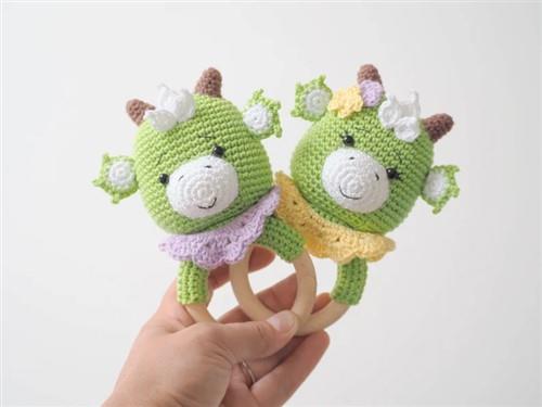 Crochet Dino TeetherRattle
