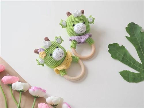 Crochet Dino TeetherRattle