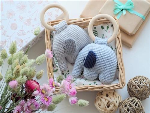 Crochet Elephant rattleteether PDF Sewing Pattern